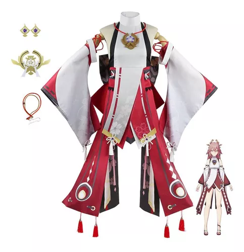 Genshin Impact Todos os Personagens Cosplay Jogo de Roupas Shogun Cosplay  Feminino Traje Halloween Cosplay Conjunto Completo com Hairwear :  : Moda