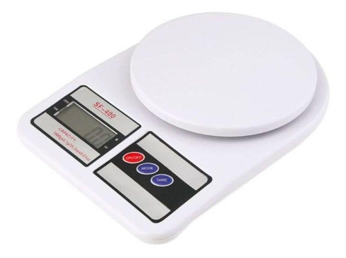 Imagen 1 de 2 de Báscula de cocina digital Electronic SF-400 pesa hasta 10kg blanca