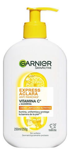 Gel Limpiador Hidratante Garnier Vit C Express Aclara