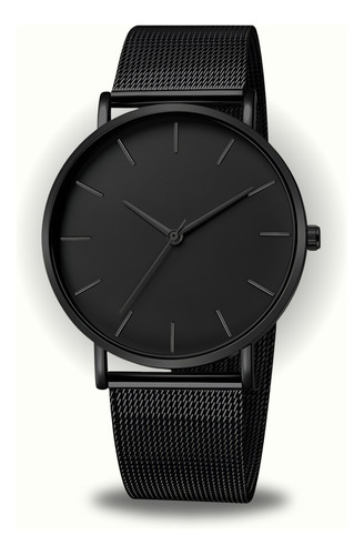 Reloj Pulsera Blacktime Color Negro, Minimalista, Analógico