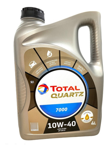 Aceite Total Quartz 7000 Semisintetico Nafta D 10w40 4 Lts