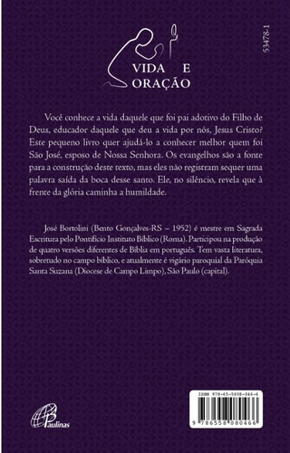 São José, homem justo, esposo e pai, de Bortolini, José. Editorial Editora Paulinas, capa mole em português, 2021