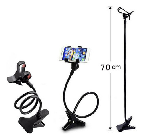 Soporte Porta Celular Largo Flexible Telefono Cama Mesa Auto