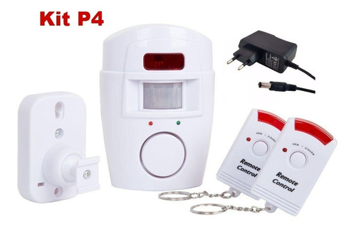 P4 Alarme Residencial Pop Comercial Sem Fio+ Fonte 6v Bivolt