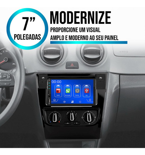 Kit Multimidia Android Auto Carplay Saveiro Voyage Gol G6