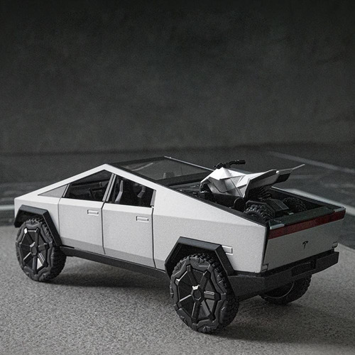 Vehículo Pick-up Con Luz Y Sonido, Mxbch-001, 1:24, 23x8.7cm Color Gris