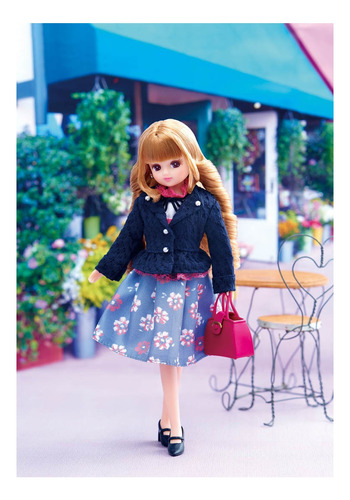 Licca Chan Muñeca Girly Fleurage Saco Azul Vestido Especial