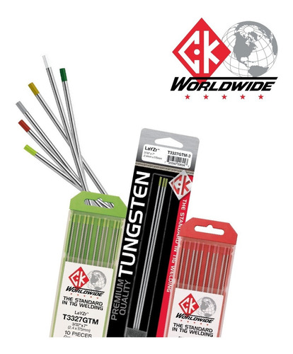 Ck Wc20 - Electrodo Tunsgteno Tig Cerio 2% | 3.2mm 1/8