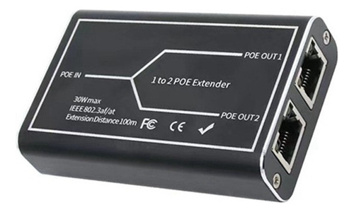 Extensor Poe De 2 Portas 100mbps Com Padrão Ieee 802.3af Par