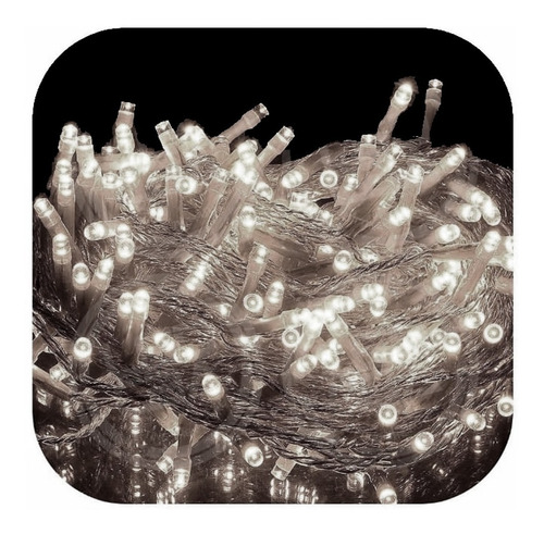 Tira Guirnalda Led 10 Mts Blanco Frio 100 Luces Multifuncion
