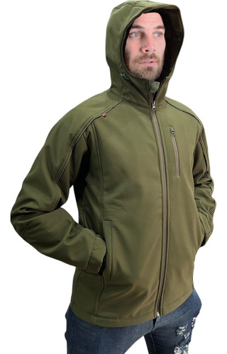 Campera Rececho Impermeable  Braman Camuflado Lemu Pino