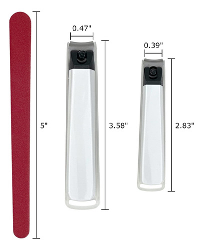Juego De Cortaúñas Kai, Mediano, Pequeño, Tipo 001, Blanc