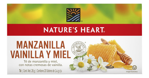 Té Nature's Heart Manzanilla, Vainilla Y Miel 20 Sobres
