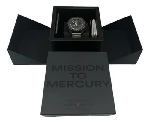 Reloj Swatch Omega Bioceramic Mission To Mercury Color del bisel Gris metálico