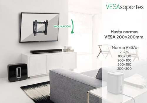 Imagen 3 de 9 de Soporte Con Inclinación Para Tv Led 32 40 42 43 Economico