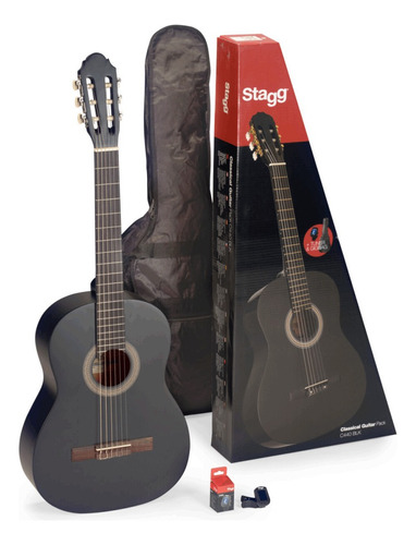 Stagg C440 M Blk Guitarra Clásica Negra 4/4, Afinador