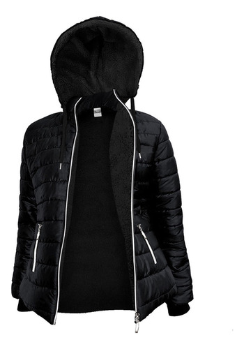 Campera Inflable De Mujer Con Polar. Brocatto