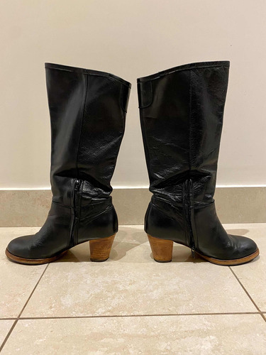 Bota De Cuero Marca Uma Talle 36 Súper Cómodas!