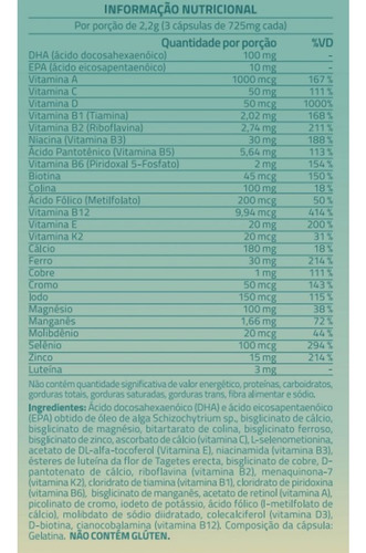 Multivitamínico Post Natal (90 Caps) Sem Sabor