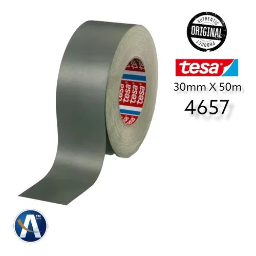 Cinta adhesiva Premium 4657, tela acrílica, 30 mm x 50 m, Tesa