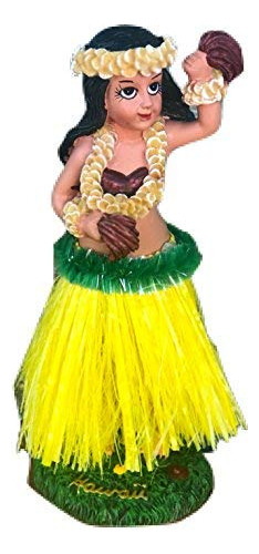 Hawaiian Hula Chica Con Muñeca De Pizarra De Flores ( Kyb5g