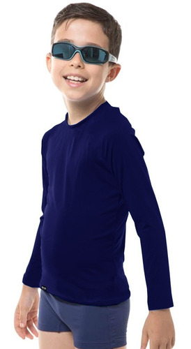 Camiseta Infantil Uv Protection Fator 50 Slim Fitness