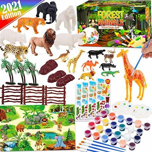 Juego De Pintura De Animales Del Bosque  Juguetes Niño...