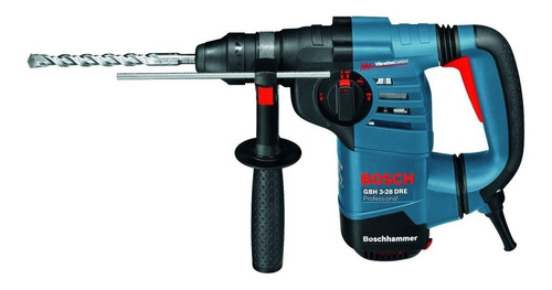 Imagen 2 de 3 de Rotomartillo electroneumático Bosch Professional GBH 3-28 DRE azul con 800W de potencia 220V
