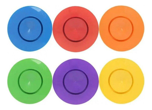 6 Platos Giratorios De Malabares Con Palos, Platos De