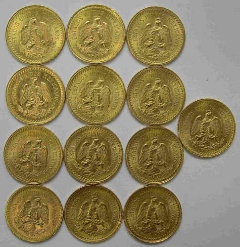 Medallas Para Arras 2.50 Pesos Baño Oro 24k 13 Piezas S/caja