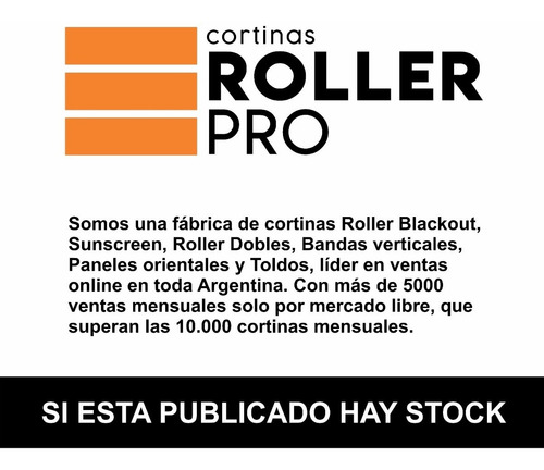 Imagen 2 de 10 de Cortina Roller Sun Screen 6% 190x160cm Standard Rollerpro