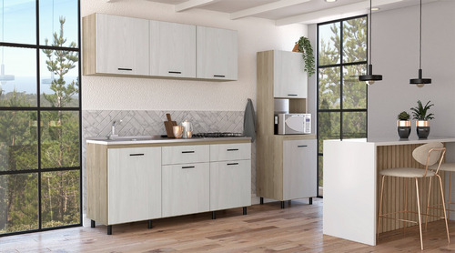 Alace + Modulo Infe Lavapla + Modulo Supe - Rovere / Niebla