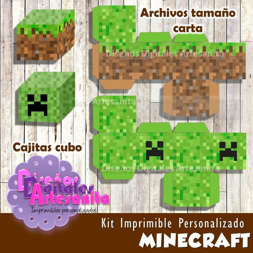 Kit Imprimible Minecraft Personalizado