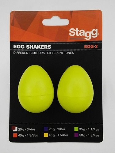 Shakers Stagg Huevos Rítmicos Para Percusión Varios Colores