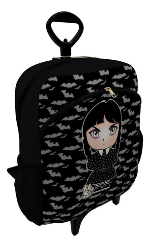 Mochila Carrinho Escolar Volta Aulas Menina Addams