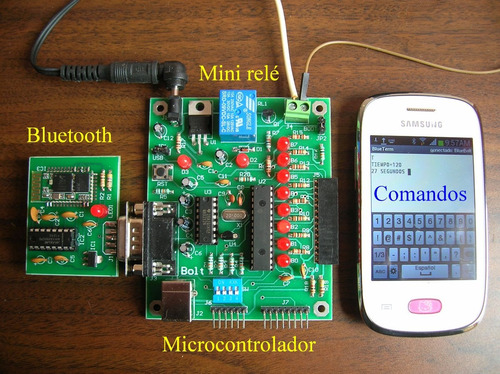Kit Desarrollo 18f2550 Bluetooth + Relevador Alta Potencia
