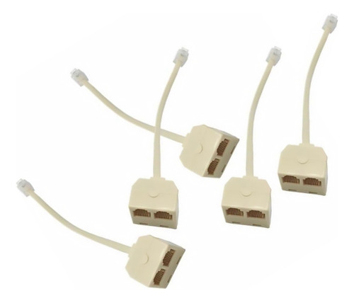 Adaptador De Enchufe Rj11 De 5 Piezas, Adaptador De Enchufe