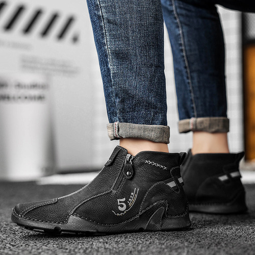 Botas De Senderismo De Cuero Hechas A Mano Para Exteriores A