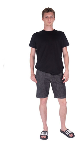 Imagen 4 de 5 de Bermudas De Jean Hombre - Azul / Gris - Blue Air Jeans