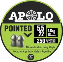 Comprar Balines Apolo Pointed 5,5 X250 18 Grains Aire Comprimido