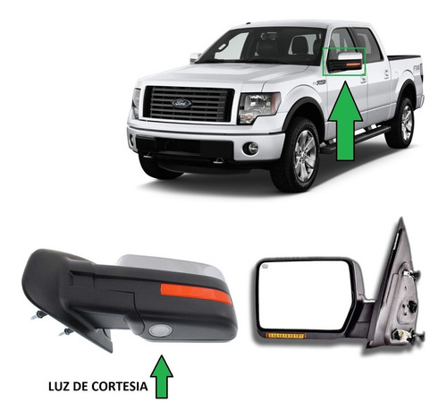 Espejo Izq Ford F150 2009 Al 14 Elec-crom-defro-luz-abatible