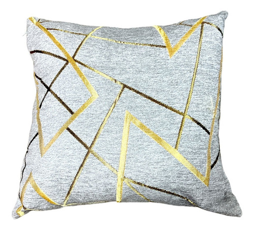 Almohadon Con Funda Y Relleno + Cierre X1 Decorar Unicos Color Gris Diseño De La Tela Rayas