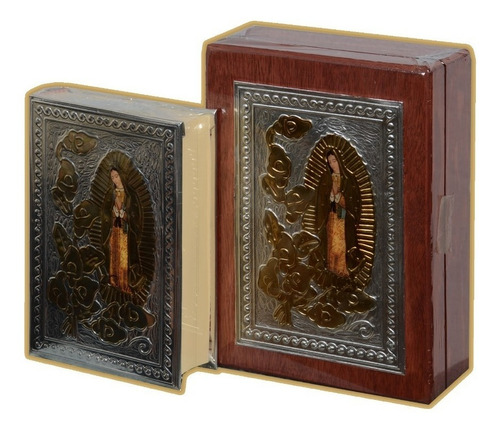 Blm Biblia Latino Repujado Virgen Completa Caja Madera