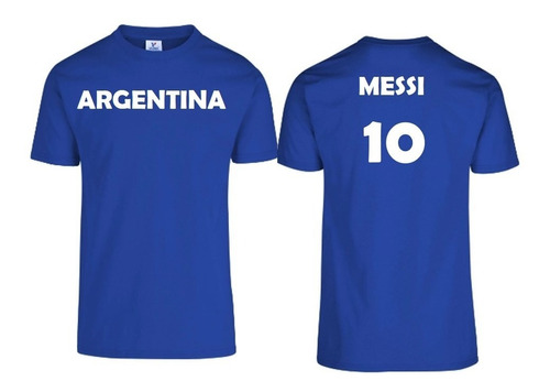 Playera Casual Argentina Messi Comoda Mundial Moda Futbol