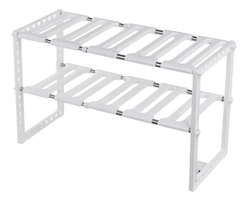 Estante Ajustable Expandible Organizador Fregadero, Zapatera Color Blanco