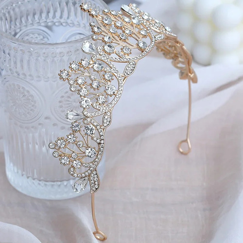 Diadema En Forma De Corona Con Forma De Tiara De Novia De Cr