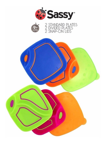 Set De 6 Piezas - Platos Para Bebés - Sassy