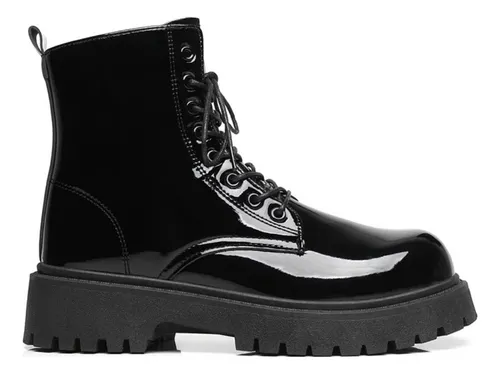 Botas Casuales Hombre Zapatos De Charol Plataforma Cómodo