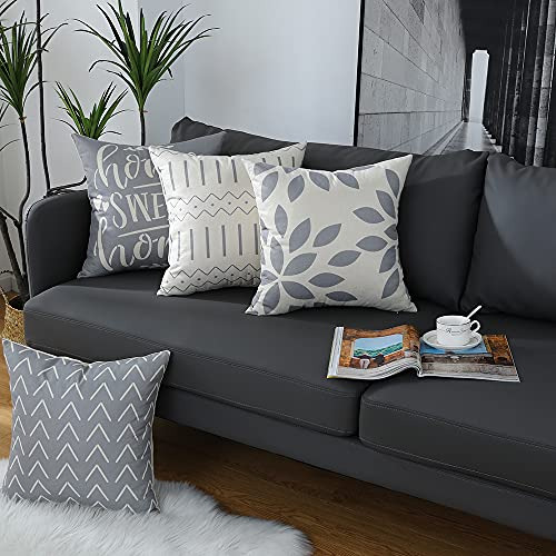 Juego De 4 Fundas De Almohada De Lino Bohemias 60x60 Cm