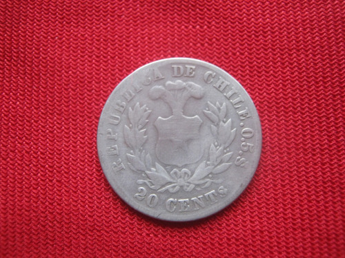 Chile 20 Centavos 1892 Plata 